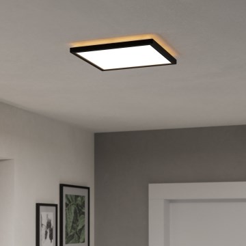 Eglo - LED RGBW Aptumšojama āra griestu lampa LED/13,4W/230V 2700-6500K 29x29 cm IP44 melna