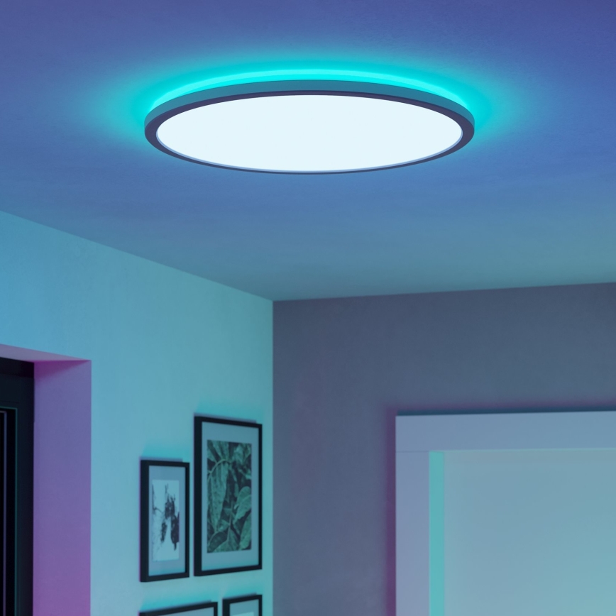 Eglo - LED RGBW Aptumšojama āra griestu lampa LED/16,8W/230V 2700-6500K d. 50 cm IP44 balta ZigBee