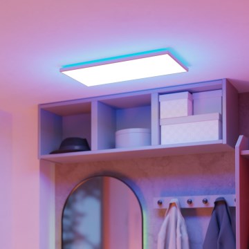 Eglo - LED RGBW Aptumšojama āra griestu lampa LED/17,2W/230V 2700-6500K 30x57cm IP44 balta ZigBee