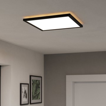 Eglo - LED RGBW Aptumšojama āra griestu lampa LED/17,6W/230V 2700-6500K 39x39 cm IP44 melna ZigBee
