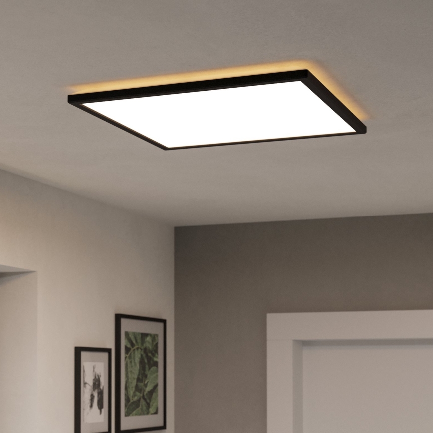 Eglo - LED RGBW Aptumšojama āra griestu lampa LED/17W/230V 2700-6500K 50x50cm IP44 melna ZigBee