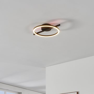 Eglo - LED RGBW Aptumšojama griestu lampa LED/17W/230V 2700-6500K melna + tālvadības pults