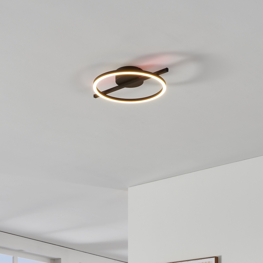 Eglo - LED RGBW Aptumšojama griestu lampa LED/17W/230V 2700-6500K melna + tālvadības pults