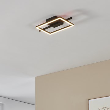Eglo - LED RGBW Aptumšojama griestu lampa LED/17W/230V 2700-6500K melna + tālvadības pults