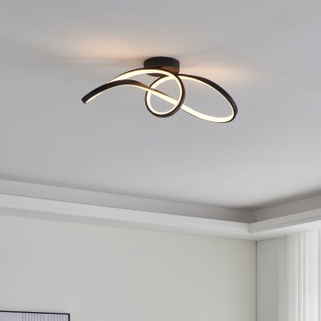 Eglo - LED RGBW Aptumšojama griestu lampa LED/22W/230V 2700-6500K melna