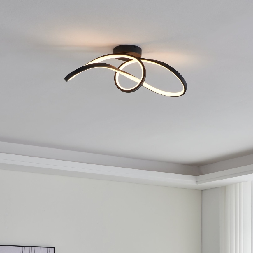 Eglo - LED RGBW Aptumšojama griestu lampa LED/22W/230V 2700-6500K melna