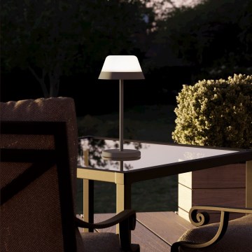 Eglo - LED RGBW Aptumšojama skārienvadāma āra lampa 2in1 LED/1,5W/5V 2600 mAh IP54 pelēka