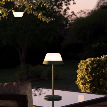 Eglo - LED RGBW Aptumšojama skārienvadāma āra lampa 2in1 LED/1,5W/5V 2600 mAh IP54 zaļa