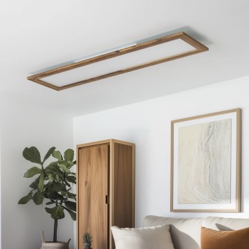 Eglo - LED RGBW Aptumšojams panelis SALOBRENA-C WOOD LED/31W/230V 2700-6500K 34x124 cm brūna + tālvadības pults