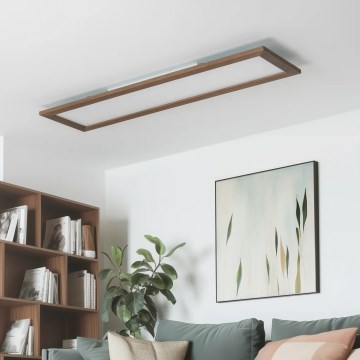 Eglo - LED RGBW Aptumšojams panelis SALOBRENA-C WOOD LED/31W/230V 2700-6500K 34x124 cm tumši brūna + tālvadības pults