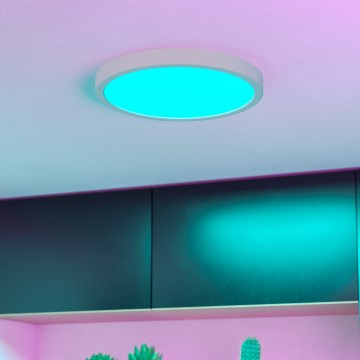 Eglo - LED RGBW aptumšojams vannasistabas griestu gaismeklis LED/14,3W/230V 2700-6500K pr. 27,8 cm IP44 balta