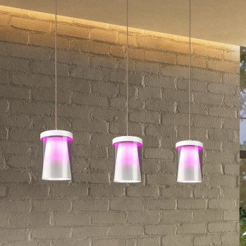 Eglo - LED RGBW Aptumšojuma lustra ar auklu 3xLED/3,7W/230V 2700-6500K balta ZigBee