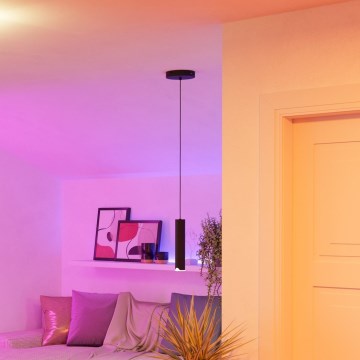 Eglo - LED RGBW Aptumšojuma lustra ar auklu LED/3,7W/230V 2700-6500K melna