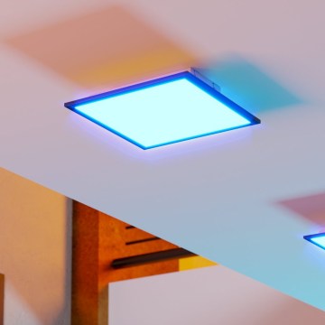 Eglo - LED RGBW ar regulējamu spilgtumu griestu gaismeklis LED/14W/230V 2700-6500K 30x30 cm melns