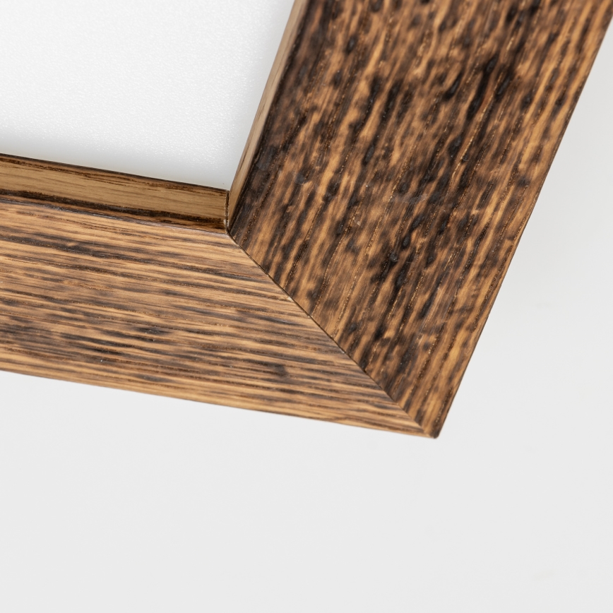 Eglo - LED RGBW regulējams virsmas panelis SALOBRENA-C WOOD LED/16W/230V 2700-6500K 34x34 cm brūns + ar tālvadības pulti