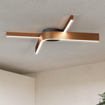 Eglo - LED RGBW dimmējams griestu gaismeklis 2xLED/18W/230V 2700-6500K vara/melns