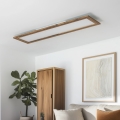 Eglo - LED RGBW dimmējams virsmas montējams panelis SALOBRENA-C WOOD LED/34W/230V 2700-6500K 34x124 cm brūns + tālvadība
