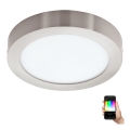 Eglo - LED RGBW griestu gaismeklis ar regulējamu spilgtumu FUEVA-C LED/15,6W/230V Bluetooth Ø 22,5 cm