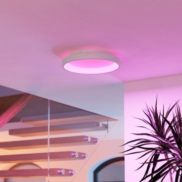 Eglo - LED RGBW regulējama griestu lampa LED/19,6W/230V 2700-6500K Ø 35 cm balta