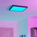 Eglo - LED RGBW regulējama vannas istabas griestu lampa LED/17,8W/230V 2700-6500K 39x39 cm IP44 melna