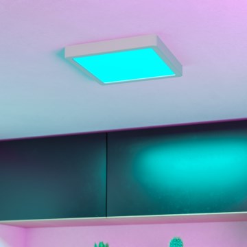 Eglo - LED RGBW regulējama vannasistabas griestu lampa LED/10,5W/230V 2700-6500K 22x22 cm IP44 balta