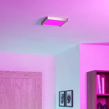 Eglo - LED RGBW regulējama vannasistabas griestu lampa LED/10,5W/230V 2700-6500K 22x22 cm IP44 matēta hroma apdare