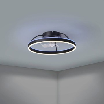 Eglo - LED RGBW regulējams griestu ventilators LED/36W/230V 3000-6500K melns + tālvadība
