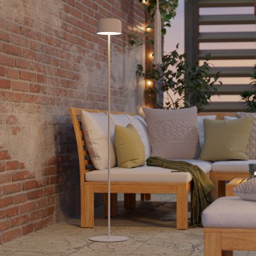 Eglo - LED saules uzlādes skārienvadāma stāvlampa LED/2,8W/3,7V 1800 mAh IP44 balta