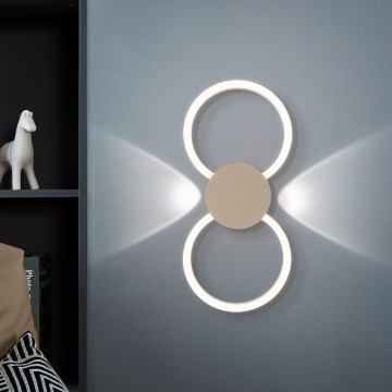 Eglo - LED sienas gaismeklis LED/20W/230V + LED/0,91W bēšs