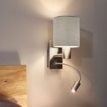 Eglo - LED Sienas lampa 1xE27/40W+LED/3,5W, bēša