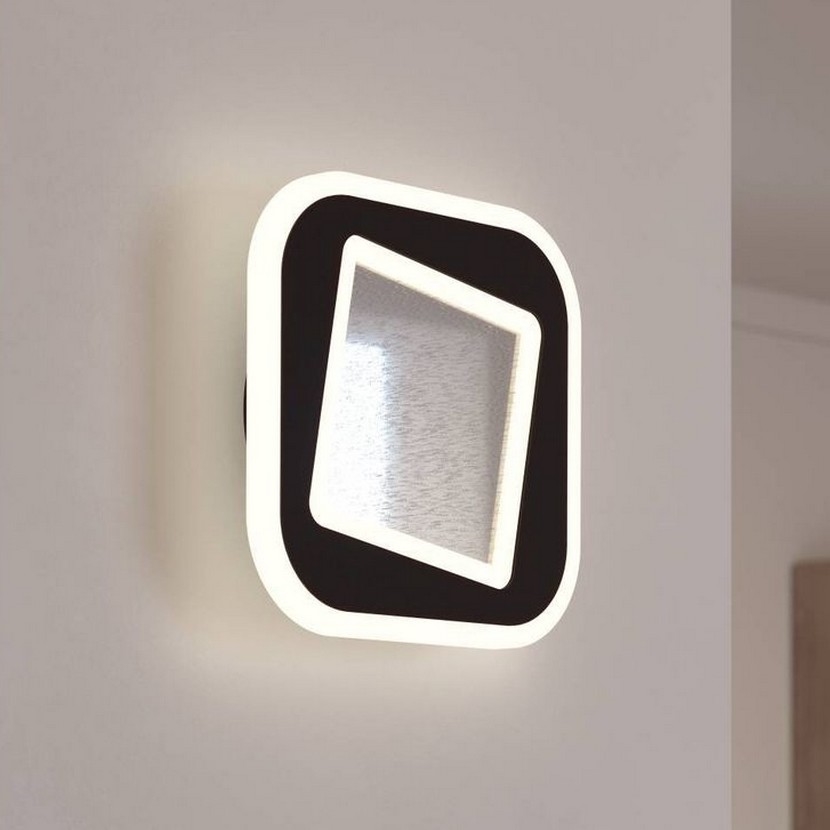 Eglo - LED Sienas lampa LED/12W/230V 4000K melna