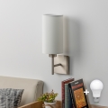Eglo - LED Sienas lampa TUNJA 1xE27/60W/230V matēts hroms/balta