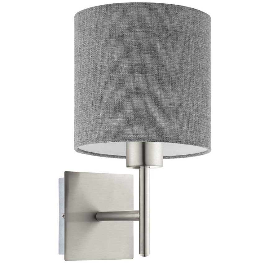 Eglo - LED Sienas lampa TUNJA 1xE27/60W/230V matēts hroms/pelēka