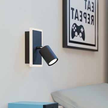 Eglo - LED sienas prožektors LED/7W/230V melns