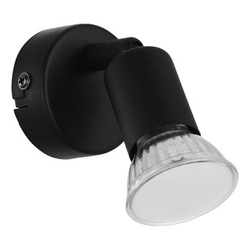 Eglo - LED Sienas starmetis 1xGU10/2,8W/230V 3000K melna