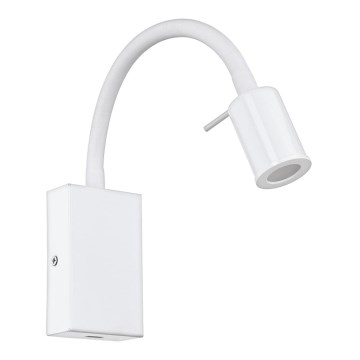 Eglo - LED Sienas starmetis ar USB lādētāju 1xLED/3,5W/230V balta