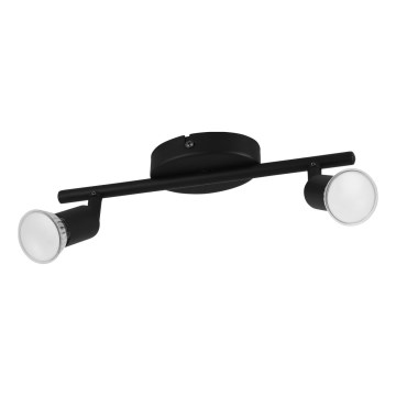 Eglo - LED Starmetis 2xGU10/2,8W/230V 3000K melna