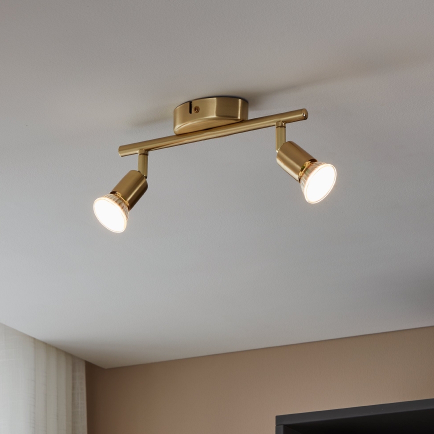 Eglo - LED Starmetis 2xGU10/2,8W/230V 3000K zelta
