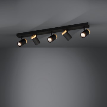 Eglo - LED Starmetis 5xGU10/4,5W/230V 3000K melna/brūna