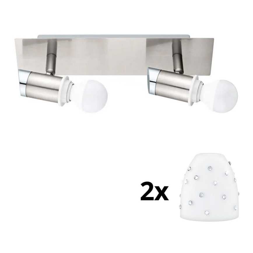 Eglo - LED Starmetis MY CHOICE 2xE14/4W/230V matēts hroms/balta