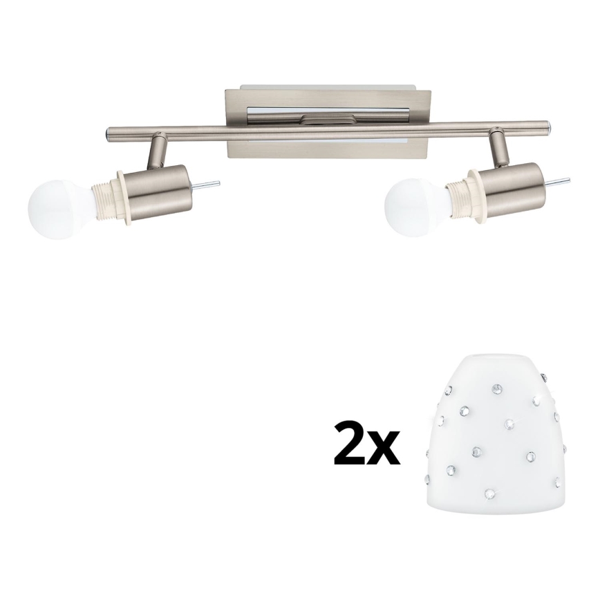 Eglo - LED Starmetis MY CHOICE 2xE14/4W/230V matēts hroms/balta