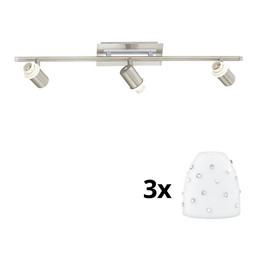 Eglo - LED Starmetis MY CHOICE 3xE14/40W/230V matēts hroms/balta