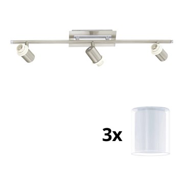 Eglo - LED Starmetis MY CHOICE 3xE14/40W/230V matēts hroms/balta