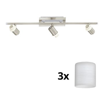 Eglo - LED Starmetis MY CHOICE 3xE14/40W/230V matēts hroms/balta
