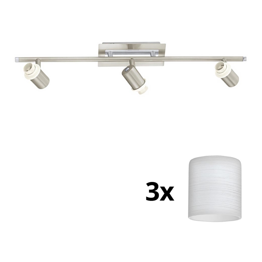 Eglo - LED Starmetis MY CHOICE 3xE14/40W/230V matēts hroms/balta