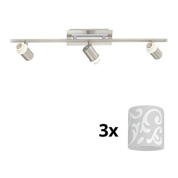 Eglo - LED Starmetis MY CHOICE 3xE14/40W/230V matēts hroms/balta