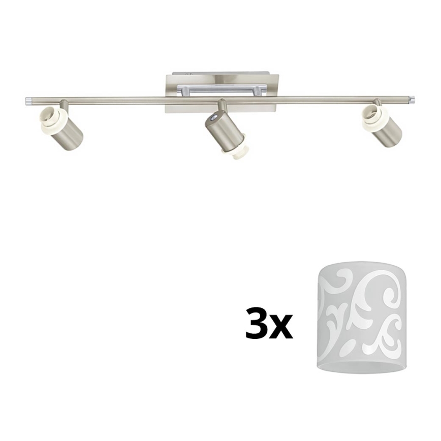 Eglo - LED Starmetis MY CHOICE 3xE14/40W/230V matēts hroms/balta