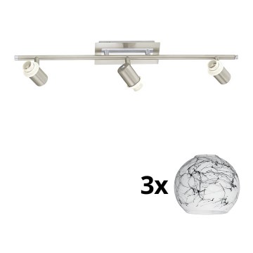 Eglo - LED Starmetis MY CHOICE 3xE14/40W/230V matēts hroms/balta/melna