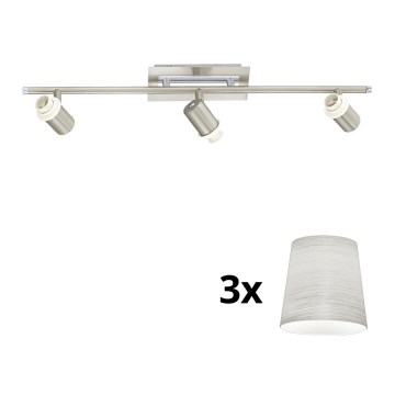 Eglo - LED Starmetis MY CHOICE 3xE14/40W/230V matēts hroms/krēmkrāsa