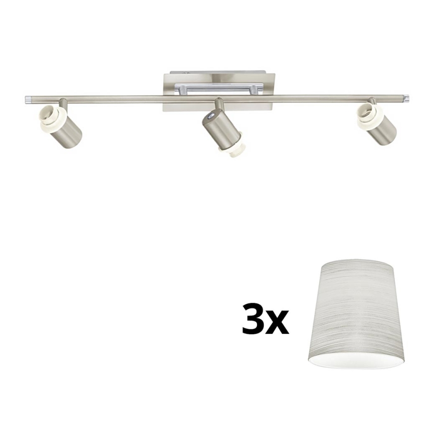 Eglo - LED Starmetis MY CHOICE 3xE14/40W/230V matēts hroms/krēmkrāsa